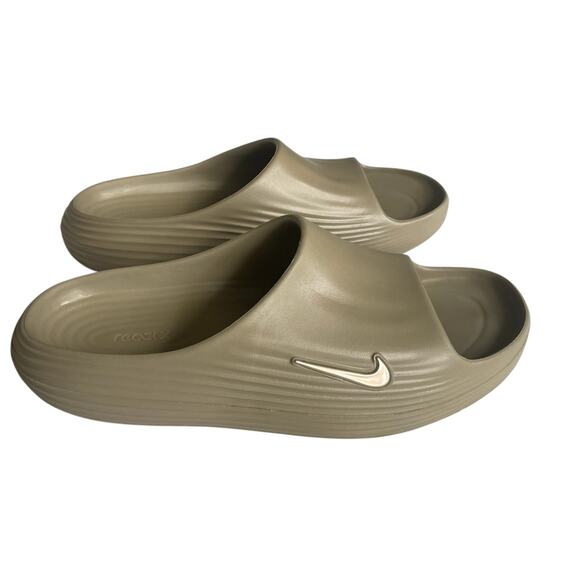 Nike ReactX Rejuven8 Slide Mens Size 13 Khaki Brown HV4479-200 - Picture 4 of 10